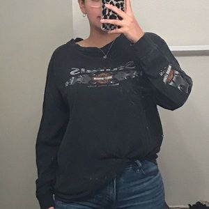 Harley Davidson black long sleeve top